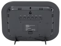 Technoline WS 8005 DCF77 radio zidni sat s unutarnjim termometrom, datumom, mjesečevim mijenama, budilicom i velikim LCD zaslonom, 12/24h, srebrni 2