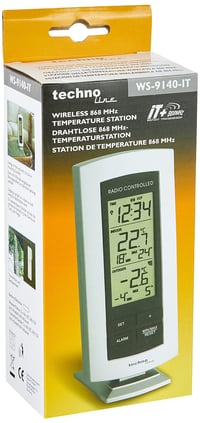 Meteorologická stanica Technoline WS 9140-IT s rádiom riadenými hodinami, vnútorným a vonkajším teplomerom - strieborná 2
