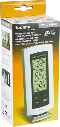 Technoline WS 9140-IT Rádiós Időjárásállomás Ezüst - Beltéri és Kültéri Hőmérő - Single 2