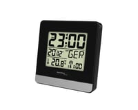 Technoline WT 260 DCF77 rádiový budík čierny – LCD displej, vnútorná teplota, dátum, funkcia odloženia budenia (snooze), digitálne hodiny do spálne 1