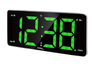 Technoline WT 486 rádiójel vezérelt ébresztőóra - zöld LED kijelzővel