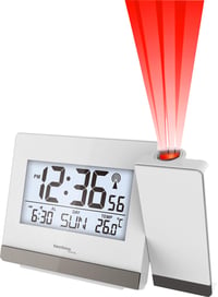 Ceas deșteptător cu proiecție Technoline WT 538 DCF77, cu afișaj temperatură, calendar, funcție snooze, iluminare de fundal, alb 1