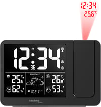Technoline WT 548 projektorski radijski budilnik s vanjskim senzorom, meteorološka stanica, DCF, temperatura i vlažnost, USB punjenje, 2 alarma, projekcija 2