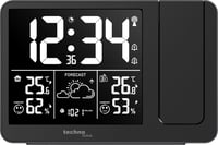 Technoline WT 548 projektorski radijski budilnik s vanjskim senzorom, meteorološka stanica, DCF, temperatura i vlažnost, USB punjenje, 2 alarma, projekcija 3