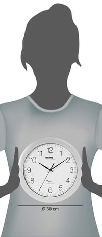 Ceas de perete radiocomandat Technoline WT 8000 DCF, 30 cm – Reglare automată a orei, funcționare silențioasă, design modern, titan, pentru sufragerie și birou 4