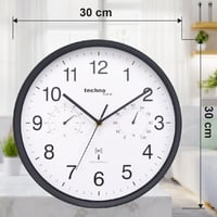 Analógové nástenné hodiny Technoline WT 8945 riadené rádiovým signálom s ukazovateľom teploty a vlhkosti, DCF77, automatické nastavenie času, veľký ciferník 4