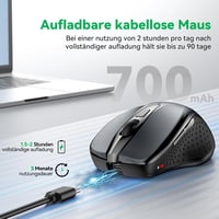 TechRise Bluetooth Vezeték Nélküli Egér 2.4G BT 5.0 4800 DPI Ergonomikus Töltöthető 3