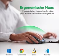 TechRise Bluetooth Vezeték Nélküli Egér 2.4G BT 5.0 4800 DPI Ergonomikus Töltöthető 6
