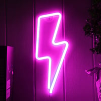 TECHSHARE Bleskový článok LED neónová nástenná lampa – ružová 2