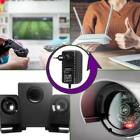 Sieťový adaptér TECHZOCO 12V 2A s konektorom DC 5,5x2,1 mm, čierny – pre LED pásy, bezpečnostné kamery, routery 5