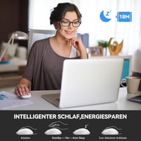 TECKNET Bluetooth Egér 4000 DPI Tri-Mode Vezeték Nélküli Egér Laptophoz PC-hez 5