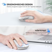 TECKNET Bluetooth Egér 4000 DPI Tri-Mode Vezeték Nélküli Egér Laptophoz PC-hez 4