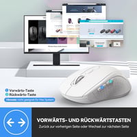 TECKNET Bluetooth Egér 4000 DPI Tri-Mode Vezeték Nélküli Egér Laptophoz PC-hez 6