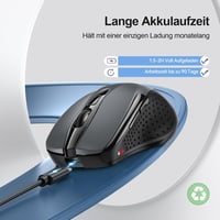 TECKNET TK-MS317 Bluetooth vezeték nélküli egér, 4800 DPI, 3 módú, újratölthető - szürke 2