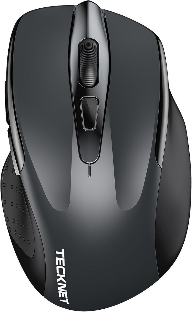 TECKNET TK-MS317 Bluetooth vezeték nélküli egér, 4800 DPI, 3 módú, újratölthető - szürke