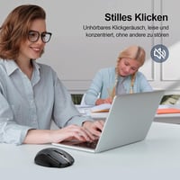 TECKNET TK-MS317 Bluetooth vezeték nélküli egér, 4800 DPI, 3 módú, újratölthető - szürke 5