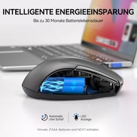 TECKNET Bluetooth Egér 4800 DPI Vezeték Nélküli Ergonomikus Csend Mód Laptop PC Mac 6