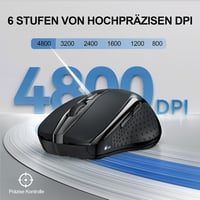TECKNET Bluetooth Egér 4800 DPI Vezeték Nélküli Ergonomikus Csend Mód Laptop PC Mac 3
