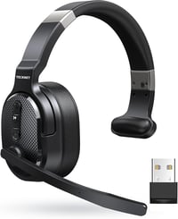 TECKNET Bluetooth Headset Mikrofonnal és USB Adapterrel, Zajszűrés, 70 Óra Beszélgetési Idő 1