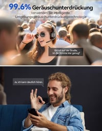 TECKNET Bluetooth Headset Mikrofonnal és USB Adapterrel, Zajszűrés, 70 Óra Beszélgetési Idő 3