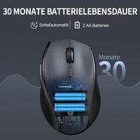 TECKNET Bluetooth Wireless Egér 4800 DPI, Tri-Mode (BT 5.0/3.0/2.4G), Csendes Számítógép Egér Laptophoz 5