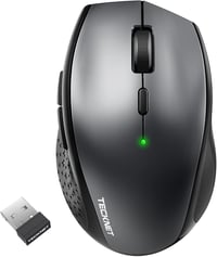 TECKNET Bluetooth Wireless Egér 4800 DPI, Tri-Mode (BT 5.0/3.0/2.4G), Csendes Számítógép Egér Laptophoz 1