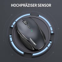 TECKNET Bluetooth Wireless Egér 4800 DPI, Tri-Mode (BT 5.0/3.0/2.4G), Csendes Számítógép Egér Laptophoz 7
