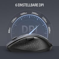TECKNET Bluetooth Wireless Egér 4800 DPI, Tri-Mode (BT 5.0/3.0/2.4G), Csendes Számítógép Egér Laptophoz 3