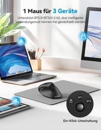 TECKNET Ergonomikus Bluetooth Egér, Újratölthető Vezeték Nélküli Vertikális Egér 4800 DPI 2