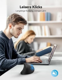 TECKNET Ergonomikus Bluetooth Egér, Újratölthető Vezeték Nélküli Vertikális Egér 4800 DPI 7