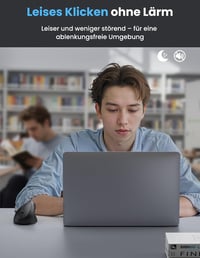 TECKNET Ergonomikus Bluetooth Egér Vezeték Nélküli 3 Eszközhöz 4800 DPI Csendes 7