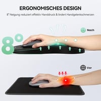 TECKNET Ergonomikus Egérpad Memóriahabbal és Tenyéralátámasztással 4