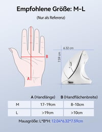TECKNET Ergonomikus Vezeték Nélküli Egér 2.4G Optikai 4800DPI 6 Gomb Laptop PC Mac - White 7