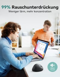 TECKNET Ergonomikus Vezeték Nélküli Egér 4800 DPI, Csendes Vertikális Egér 6 Gombbal 4