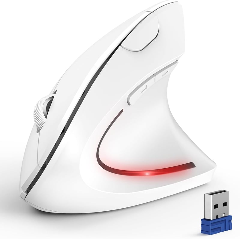 TECKNET Ergonomikus Vezeték Nélküli Egér Bluetooth 5.0 4800 DPI Laptop PC Mac