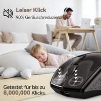 TECKNET PRO Vezeték Nélküli Egér Jiggler Funkcióval, Újratölthető, Csendes, 6400 DPI, Ergonomikus, 6 Gombos, PC, Laptop, Chromebook, Mac 5