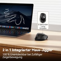 TECKNET PRO Vezeték Nélküli Egér Jiggler Funkcióval, Újratölthető, Csendes, 6400 DPI, Ergonomikus, 6 Gombos, PC, Laptop, Chromebook, Mac 2