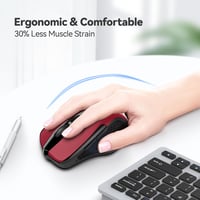 TECKNET Pro Wireless Egér 4000 DPI, 6 Gomb, Ergonomikus Optikai Egér Laptophoz 3