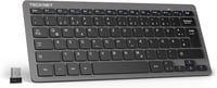 TECKNET Slim Wireless Billentyűzet QWERTZ Német Kiosztás 2.4GHz Nano USB 1