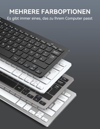 TECKNET Slim Wireless Billentyűzet QWERTZ Német Kiosztás 2.4GHz Nano USB 9