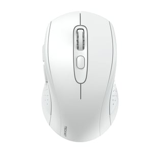 TECKNET bežični miš s trostrukim načinom povezivanja (Bluetooth), 4000 DPI, ergonomski - bijeli