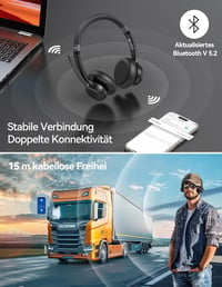 TECKNET V5.2 Bluetooth fejhallgató zajszűréssel, 50+ órás akkumulátor 5