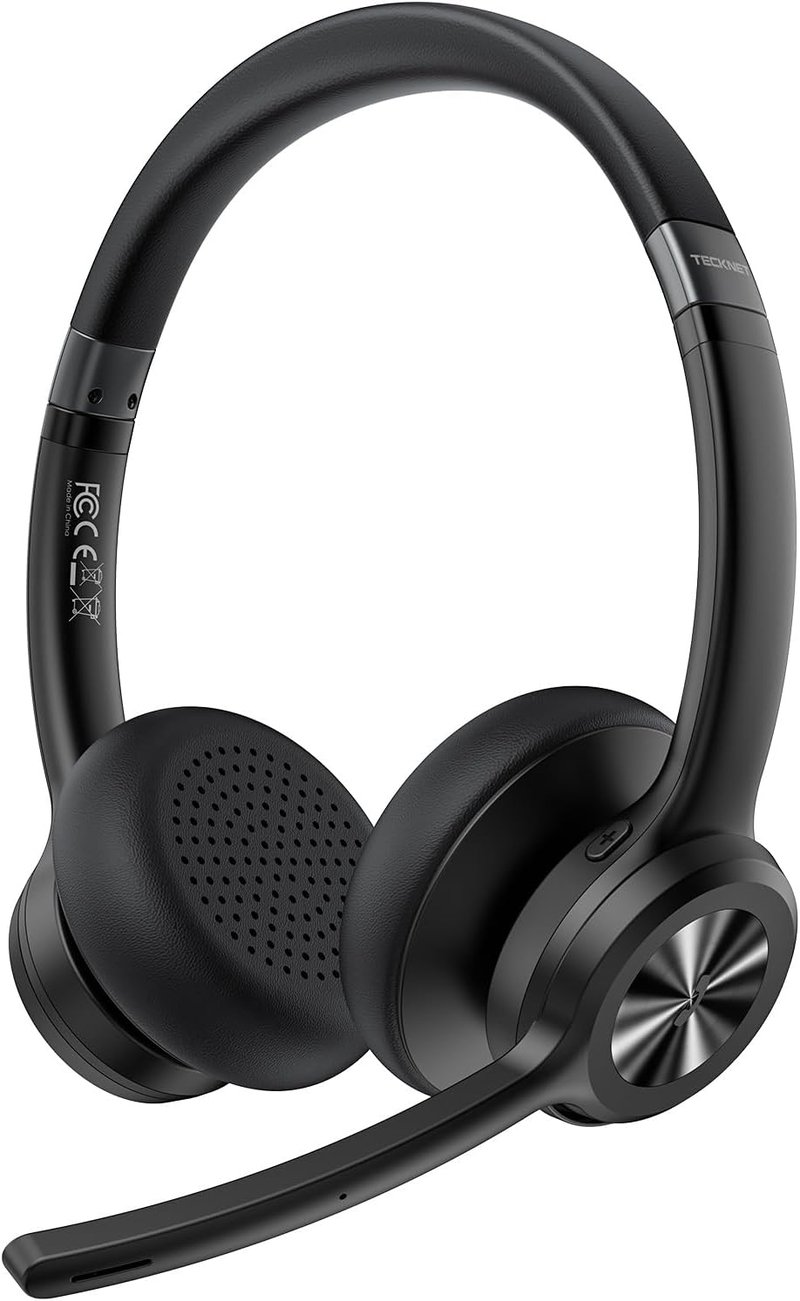 TECKNET V5.2 Bluetooth fejhallgató zajszűréssel, 50+ órás akkumulátor