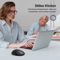 TECKNET Vezeték nélküli Egér Töltöthető 4800 DPI Csendes Optikai Számítógép Egér 4