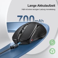 TECKNET Vezeték nélküli Egér Töltöthető 4800 DPI Csendes Optikai Számítógép Egér 2