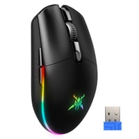 TECKNET Bezdrôtová Herná Myš, 8000 DPI, RGB Podsvietenie, 6 Programovateľných Tlačidiel, 72g Ľahká, 100-Hodinová Batéria, Duálne Pripojenie 1