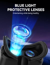 TECKNET VR okuliare pre smartfóny, 3D headset pre virtuálnu realitu, 110° FOV, filter modrého svetla, pre telefóny iPhone Samsung Android s uhlopriečkou 4,7 – 7,2 palca, čierne 5