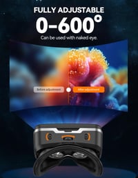 TECKNET VR okuliare pre smartfóny, 3D headset pre virtuálnu realitu, 110° FOV, filter modrého svetla, pre telefóny iPhone Samsung Android s uhlopriečkou 4,7 – 7,2 palca, čierne 3