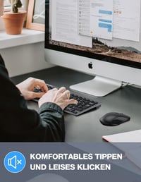 TECKNET Wireless Billentyűzet és Egér Szett, Német QWERTZ, 2.4 GHz, 15m Hatótáv, PC/Laptop/TV 4