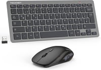 TECKNET Wireless Billentyűzet és Egér Szett, Német QWERTZ, 2.4 GHz, 15m Hatótáv, PC/Laptop/TV 1